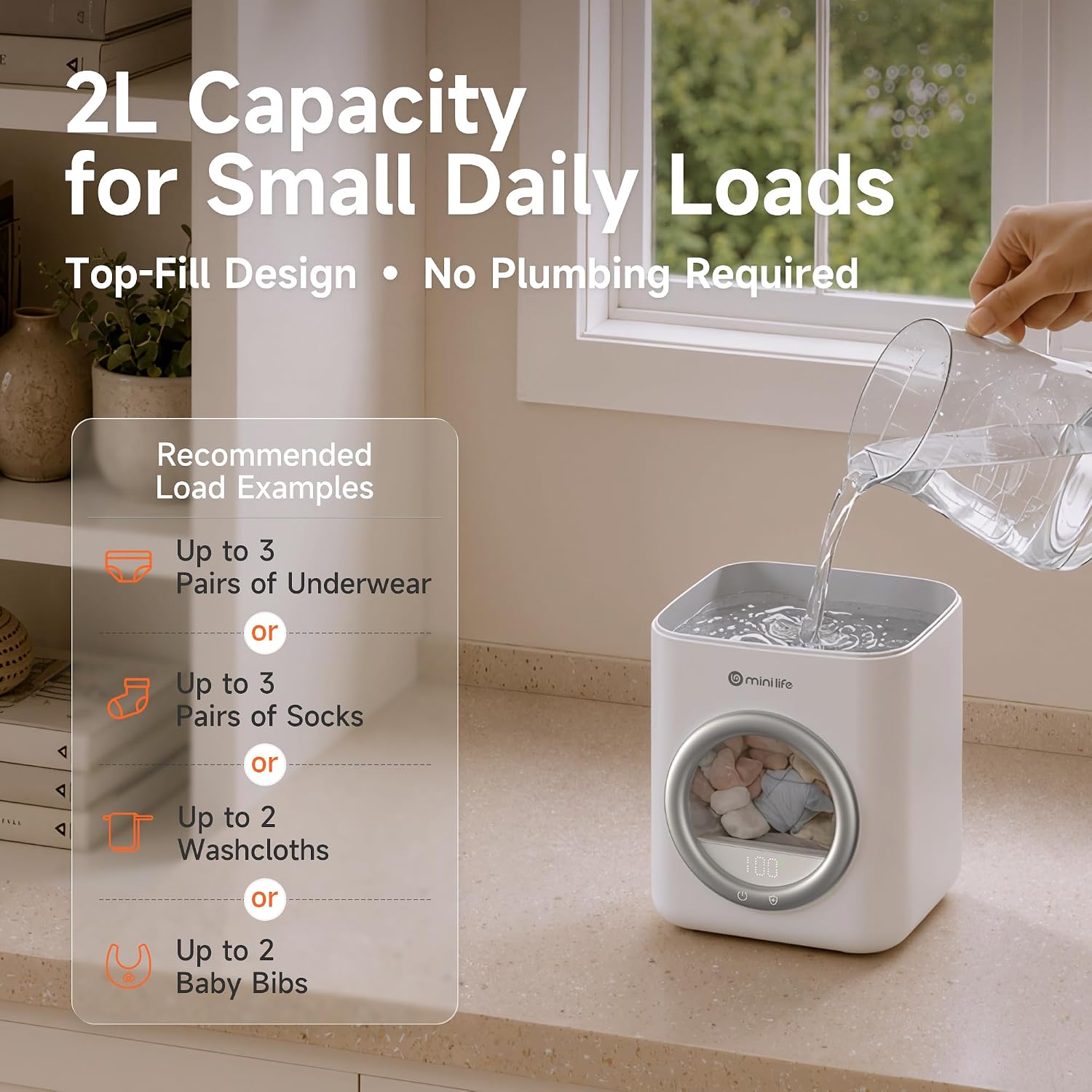 Mini washer capacity